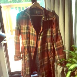 Urban Outfitters orange plaid jacket. Size XS